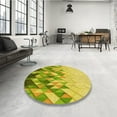 thumbnail image 4 of Ahgly Company Machine Washable Indoor Rectangle Transitional Dark Yellow Green Area Rugs, 5' x 8', 4 of 7