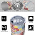 thumbnail image 4 of Pioneer Flower Floral Print Pattern 20oz Skinny Tumbler with Straw & Lid, Double Wall Vacuum Insulated Cup, Leak-Proof, Cup Holder Friendly, Hot 6H Cold 12H, 4 of 6