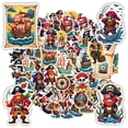 thumbnail image 3 of 35pcs-50pcs Funny Pirate Stickers Nautical Kids Stickers Pirate Adventure Stickers for Laptops Suitcases Notebooks, 3 of 9