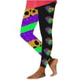 thumbnail image 3 of QATAINLAV Women's Leggings 2025 Mardi Gras Outfits Casual High Waisted Tummy Control Workout Leggings Milk Silk Soft Butt Lifting Tight Pants Multicolor S, 3 of 5