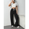 thumbnail image 5 of Womens Sweatpants High Waisted Wide Leg Sweat Pants Baggy Cargo Joggers Athletic Casual Drawstring Workout Pants with Pockets, 5 of 6