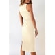 thumbnail image 3 of Vestido Midi Bodycon sin Mangas con Corte en Color Albaricoque PRETTYGARDEN Talla S, 3 of 5