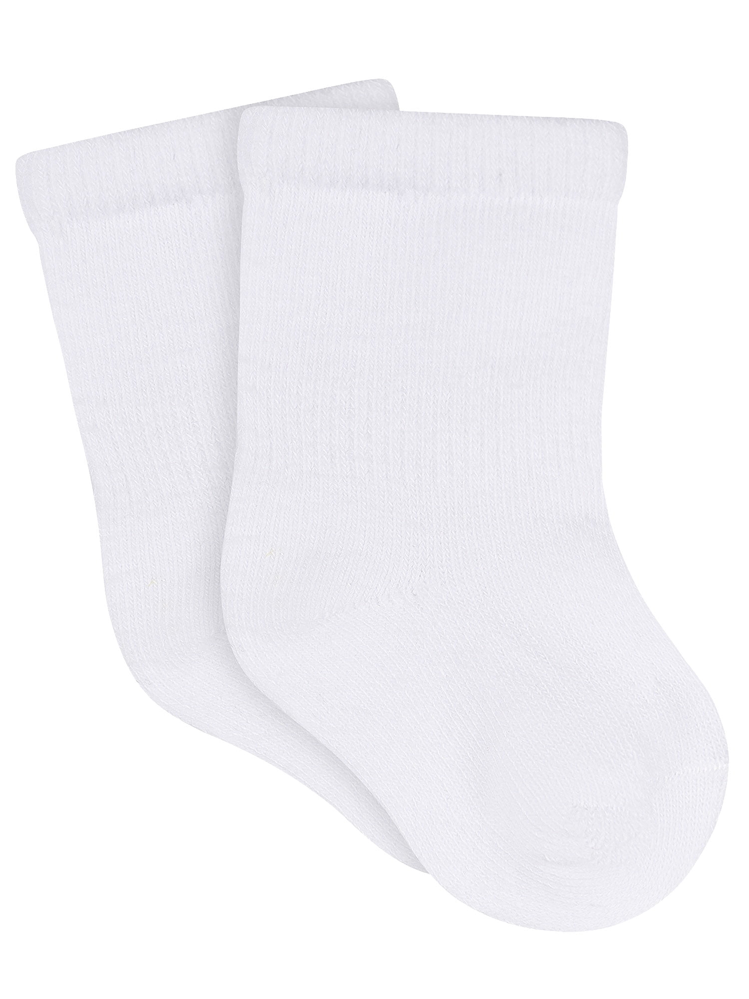 Gerber Baby Neutral Wiggle Proof Jersey Crew Socks, 4-Pack, Sizes 0/6 Months - 6/12 Months