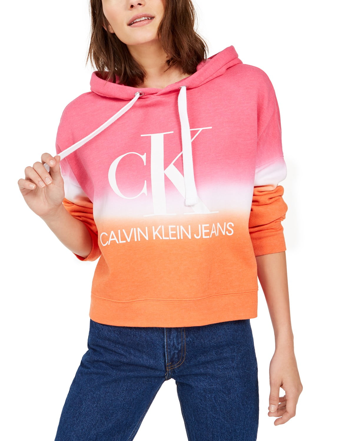 calvin klein women's cropped hoodie