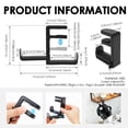 thumbnail image 2 of Dual Headphone Stand for Desk, 360° Rotating Under Desk Headset Holder Mount Clamp On Earphone Hanger with Cable Clip for 0.35 to 1.65 inch Thick Table, 2 of 10