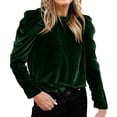 thumbnail image 1 of Gibobby Sudadera oversize mujer Sudaderas de Halloween para mujer de gran tamaño camisetas de otoño y día festivo con cuello redondo(Verde,M), 1 of 4