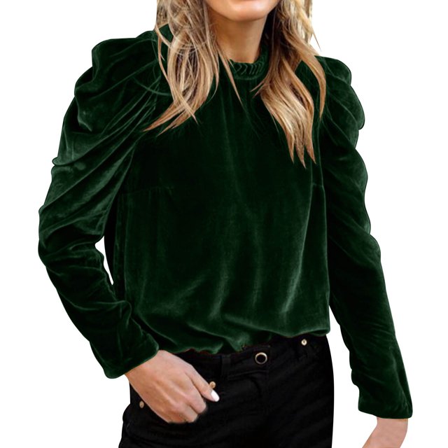 Gibobby Sudadera oversize mujer Sudaderas de Halloween para mujer de gran tamaño camisetas de otoño y día festivo con cuello redondo(Verde,M)