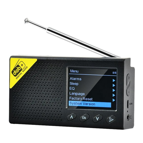 FM Radio, DAB Portable Radios Rechargeable Digital Radio with USB Charging