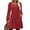 Red, variant on SHINE UP Dresses for Women Fall Square Neck Long Sleeve Knee Length Dress with Pockets