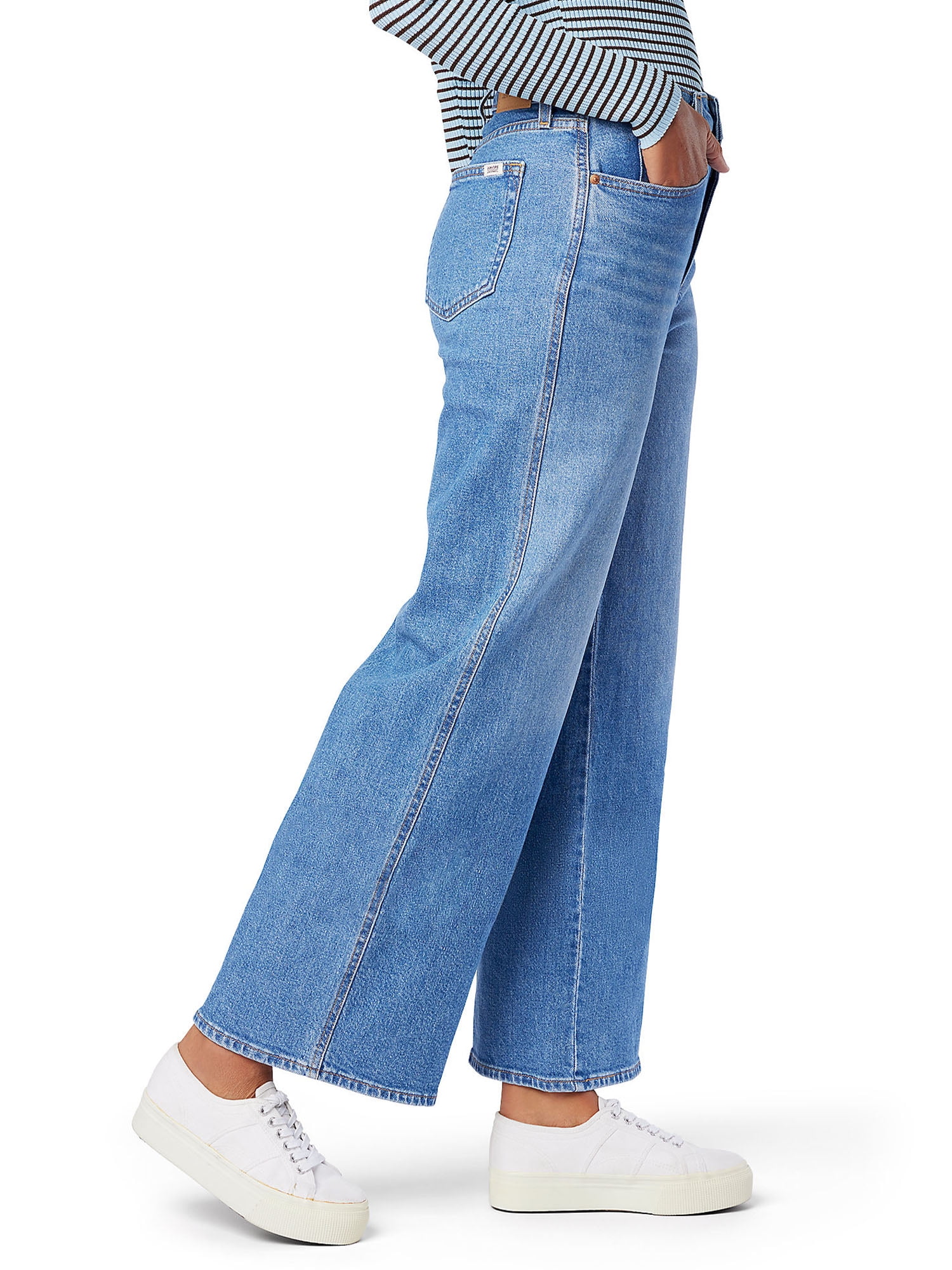 Levi Strauss Signature Women's Heritage High-Rise Wide Leg Jeans