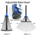 thumbnail image 5 of OLIYNEDY Adjustable Garden Leaf Rake 53 inch, Collapsible Metal Yard Rake for Leaves with Expandable Head 8-17", 5 of 7