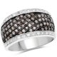 thumbnail image 1 of 0.87 Carat Genuine Champagne Diamond and White Diamond .925 Sterling Silver Ring QJ Model, 1 of 3