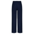 thumbnail image 2 of Sholeno Boys School Trousers with Belt Loop Slim Fit Elasticated Waist School Uniform Navy Blue 16, 2 of 6