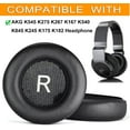 thumbnail image 3 of Earpad Replacement for AKG K545 K275 K267 K167 K540 K845 K245 K175 K182 Headphones Ear Pads Cushions Soft Protein Leather Earmuffs with Noise Isolation Foam, 3 of 5