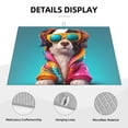 thumbnail image 3 of Honeii Colorful Sunglasses Dog Print Kitchen Drying Mat Coffee Bar Mat Hide Stain Coffee Maker Mat for Countertops Coffee Pot Dish Drying Mat, 3 of 7