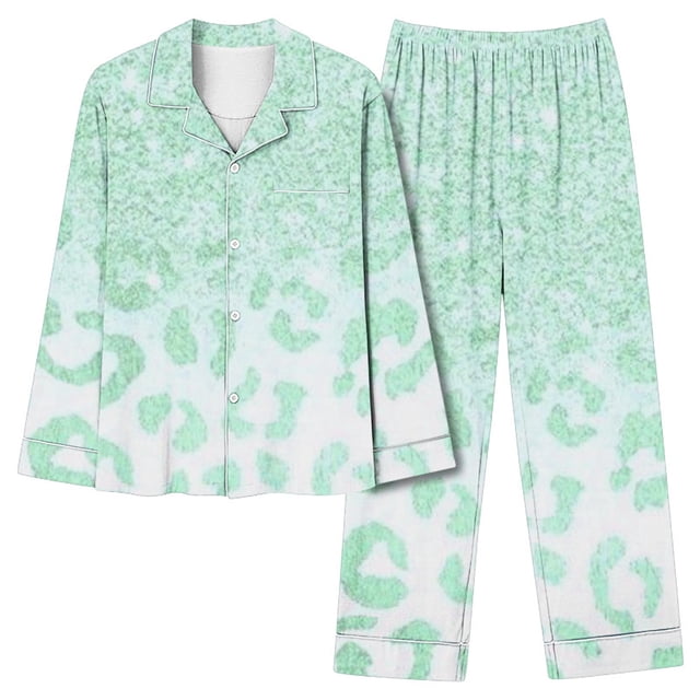 Ensembles de Pyjama pour Femmes Blouse à Manches Longues Décontractée pour Femmes Pantalon Ensemble de Pyjama