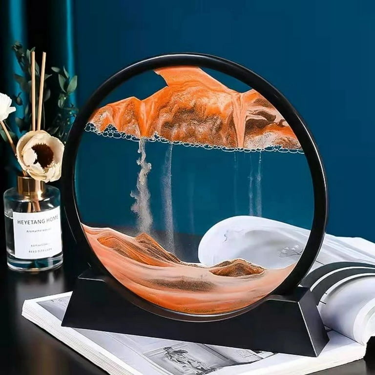  Moving Sand Art Picture, 3D Hourglass Deep Sea Sandscape Wall  Art, Sand Art Pictures Quicksand Picture, 360° Rotating Sand Art Liquid  Motion Home Office Wall Decor : Toys & Games