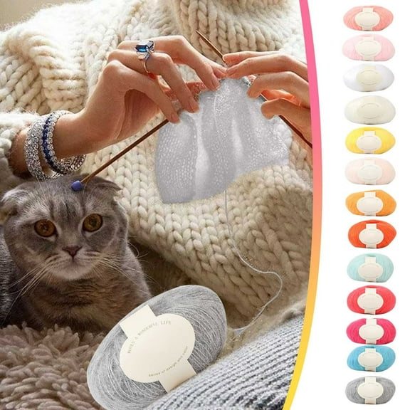 Msgweeeg Yarn Yarn for Crocheting Mohair Hand-crocheted Babys Yarn Of Fine Wool Scarf Hat Sweater for Sweaters, Scarves, and Blankets
