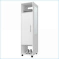 thumbnail image 3 of Chests & Wardrobes | Modern 1-Door White Wardrobe with Mirror & Open Storage | White | Melamine, 3 of 6