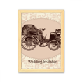thumbnail image 1 of Autos Clasicos Flower Pattern Illustration Cuadro de madera decorativa marco de casa A4, 1 of 3