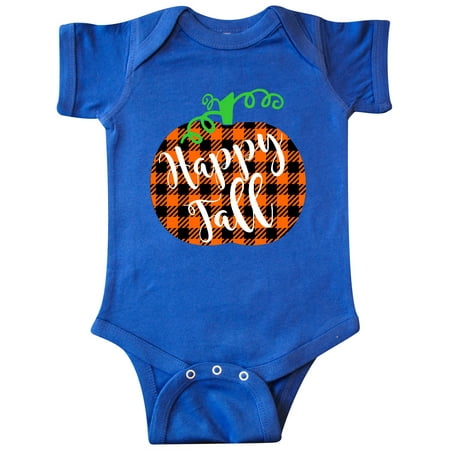 

Inktastic Happy Fall Plaid Pumpkin Gift Baby Boy or Baby Girl Bodysuit
