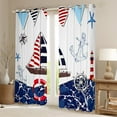 thumbnail image 2 of Erosebridal Anchor Boat Curtains for Living Room,Nautical Compass Curtains and Drapes (42Wx84L),Ocean Sea Blackout Curtains for Bedroom,Marine Room Decoration, 2 of 6