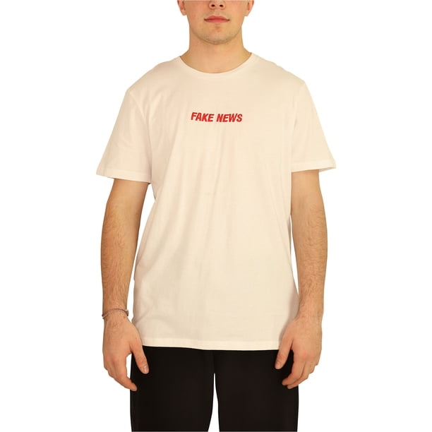 Camiseta gráfica Elevenparis Hombre Fake News blanca S