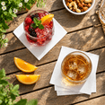 Postable Cocktail Napkins-disposable Beverage/bar Napkins-white Linen-like ...