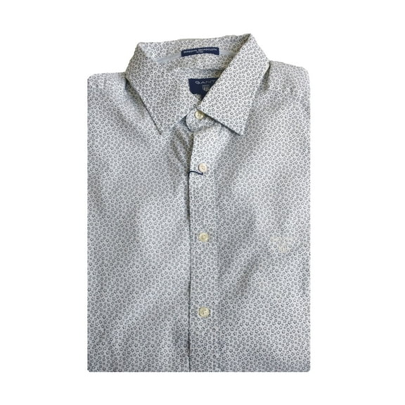 GANT Men's White Handmade Star Fitted Shirt 331675 Size Medium