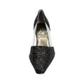 thumbnail image 2 of FLORAL Asha Women Wide Width Evening Dress Shoes for Wedding, Prom, Dinner BLACK 5, 2 of 6
