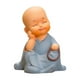 thumbnail image 2 of Figura de resina Zen Monk • Decoración marrón sobre la mesa • Adorno de escritorio adorable • Decoración para el hogar y la oficina • Acento de bonsái, 2 of 7