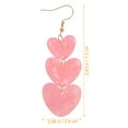 thumbnail image 4 of HONMEET Love Heart Earrings Lightweight Design for Special Occasions, 4 of 5