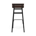 thumbnail image 4 of Noble House Pepperwood 35" Wood Barstools in Dark Brown/Black (Set of 2), 4 of 6
