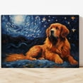 thumbnail image 4 of Tibetan Mastiff Dog Canvas Van Gogh Starry Night Wall Art Gifts Canvas Wall Art Frame Music Artist Customized Canvas Framed Photo Art Work For The Bedroom(Gifts For Dog Lover ), 4 of 6