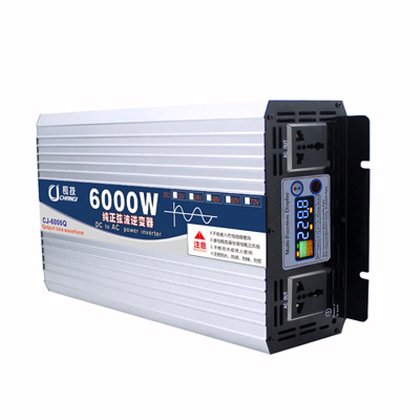 Pure Sine Wave Inverter 1600W 2200W 2600W 3000W 4000W 5000W 6000W 7000w 8000w 12V/24V 48V 60V To 110/220 Voltage Power Converter USB Solar Inverter ,Portable Design