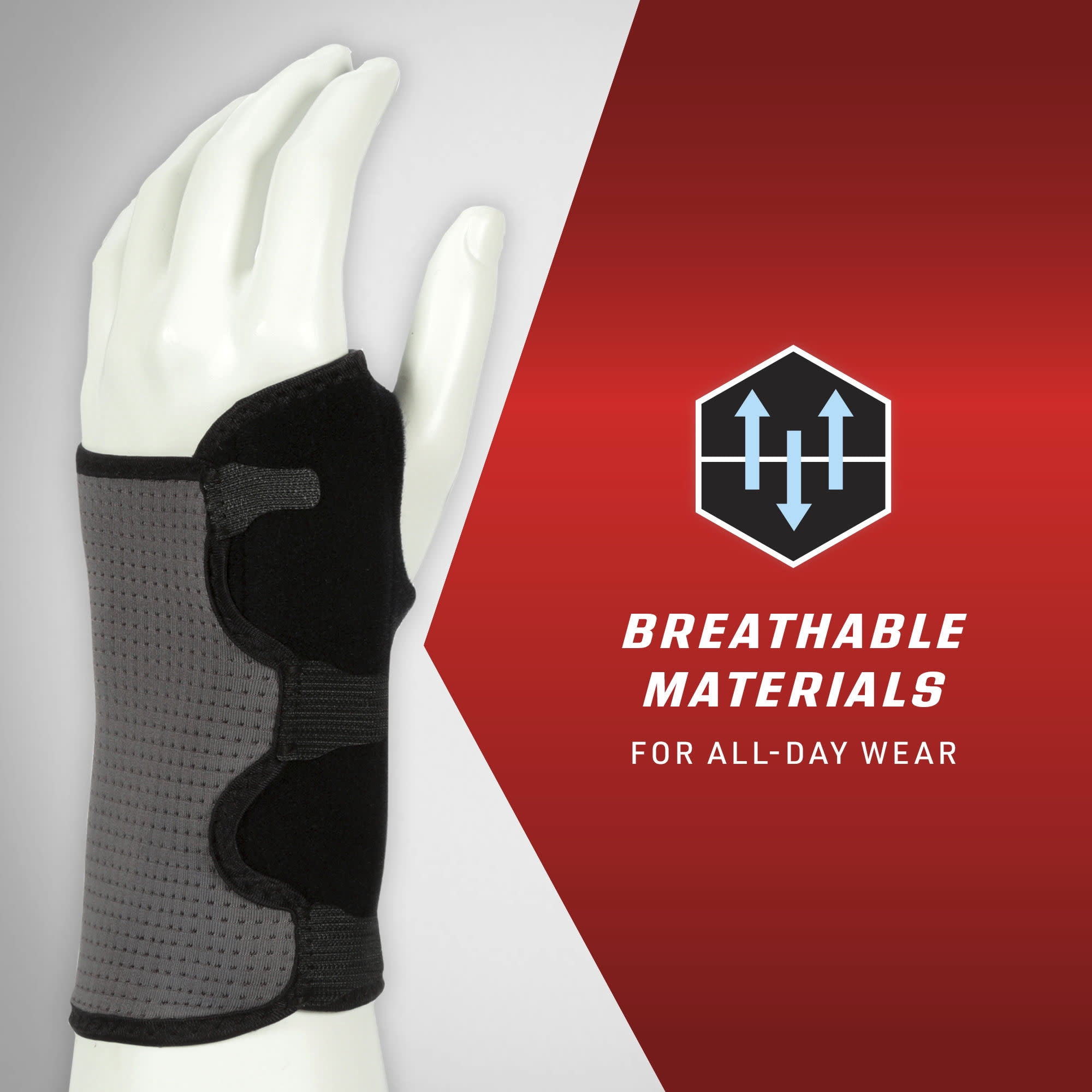 (3 pack) ACE Brand Splint Wrist Brace, Reversible, Adjustable, One Size