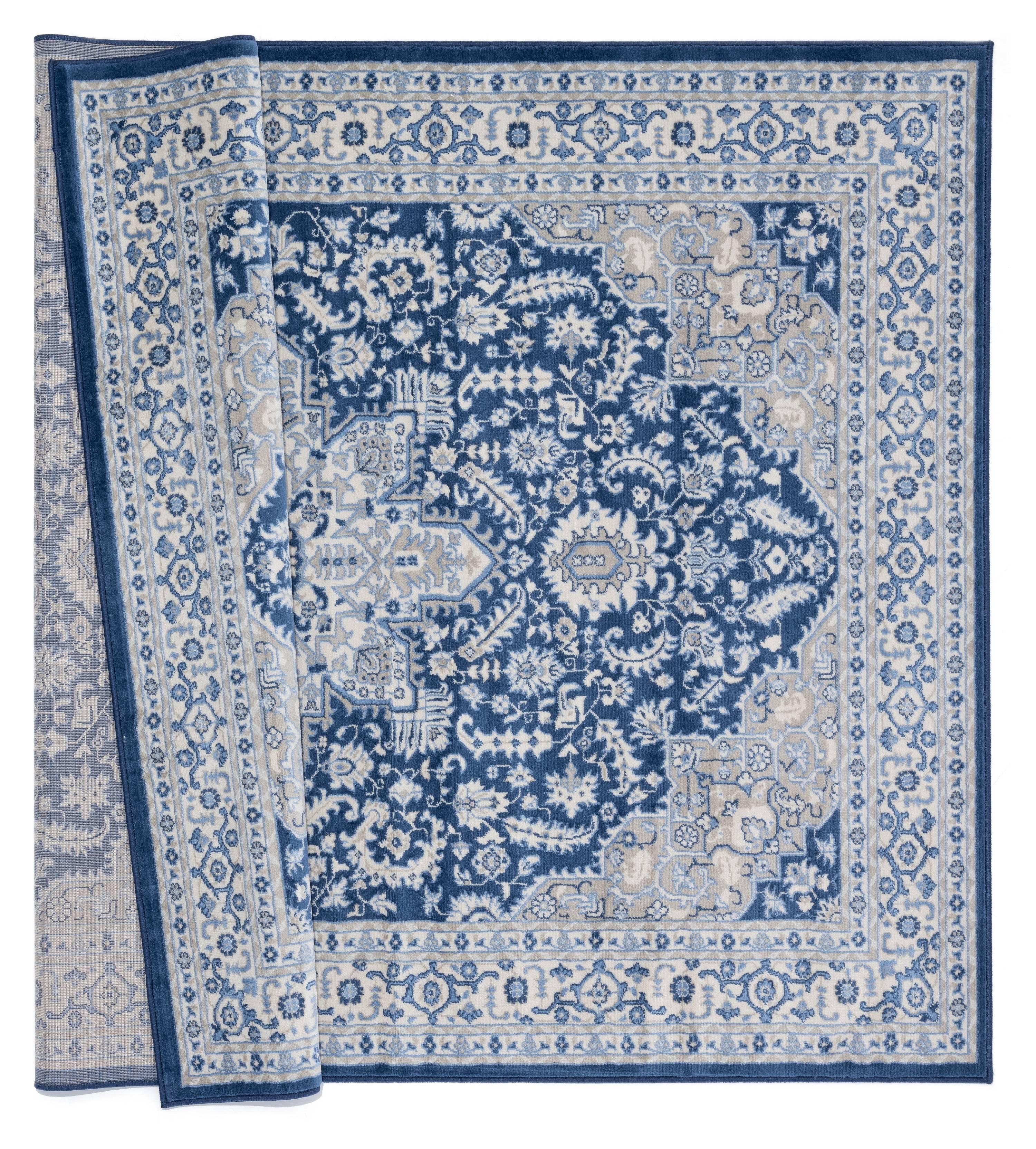 United Weavers Scarborough Ashland Oriental Denim Blue Woven Olefin Area Rug or Runner