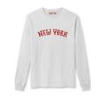 thumbnail image 5 of Daxton Retro New York Arch Font Long Sleeves T Shirt Soft Medium Weight Cotton, 2Pk Hgray Royal White Red, XS, 5 of 5