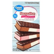 Great Value Neapolitan Ice Cream Sandwiches, 42 oz, 12 Pack