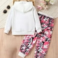 thumbnail image 4 of Hotiary Toddler Baby Girls Clothes Long Sleeve Print Hoodie and Sweatpants Outfits Set Kids Spring Fall Clothing Pink for 3-8 Years, 4 of 8