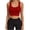 Red Summer Tank Tops for Women, variant on Padded Tank Tops for Women Sleeveless Ribbed Knit Shirt Standard Wide Straps Push Up Yoga Bras Cropped Camisole Top