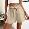 thumbnail image 6 of Shorts for Women Summer Casual High Waisted Wide Leg Drawstring Lounge Shorts Comfy 2026 Beach Vacation Clothes Brown XL, 6 of 7