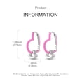 thumbnail image 5 of MULA European Pink Hearts 925 Sterling Silver Hoop Earrings 5A Zircon For Women Jewelry Gift, 5 of 5