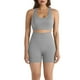 thumbnail image 1 of Pantalones de Yoga de Mujer de Color Sólido sin Costuras de Dos Piezas Yoga Set 87% Nylon 13% Spandex, Cómodos Pantalones Cortos Deportivos para el Gimnasio, 1 of 5