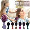 thumbnail image 2 of Soumake Mini Portable Hair Brush – Soft Bristles, Scalp Massage, Anti-Static & Detangling Air Cushion Comb, Ideal for Travel & Gifts, 2 of 8