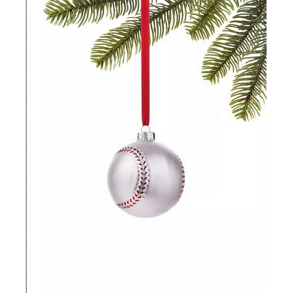 Holiday Lane Sports & Hobbies Baseball Ball Ornament, Gray