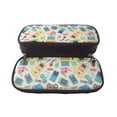 thumbnail image 5 of Lsque Playing Video Games Printed Big Capacity PU Leather Pencil Case Large Pencil Pouch Stationery Pen Bag Pencil Holder for Teen, 5 of 6