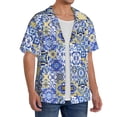 thumbnail image 2 of Sikiie Watercolor Artwork Men's Cuban Shirt, Hawaiian Shirts, Business Casual Button Down Shirts, Short Sleeve Shirt-XX-Large, 2 of 5