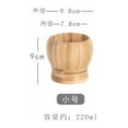 thumbnail image 2 of Kittvzx Garlic Press kitchen gifts Mortar and Pestle Set - Premium Bamboo Bowl Garlic Press Grinder Crusher, 2 of 4