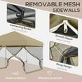 thumbnail image 6 of Outsunny 10x10 ft Khaki Pop up Outdoor Canopies, Adjustable Height, 6 of 9